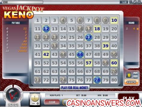Игра Vegas Jackpot Keno  играть бесплатно онлайн